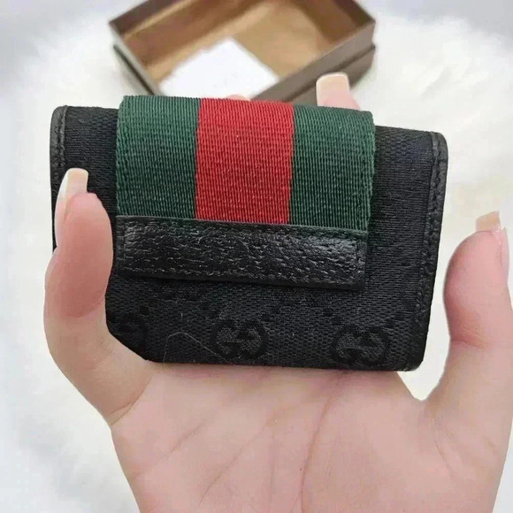 Gucci Sherryline & Black Canvas Key  Holder - Picture 6 of 14